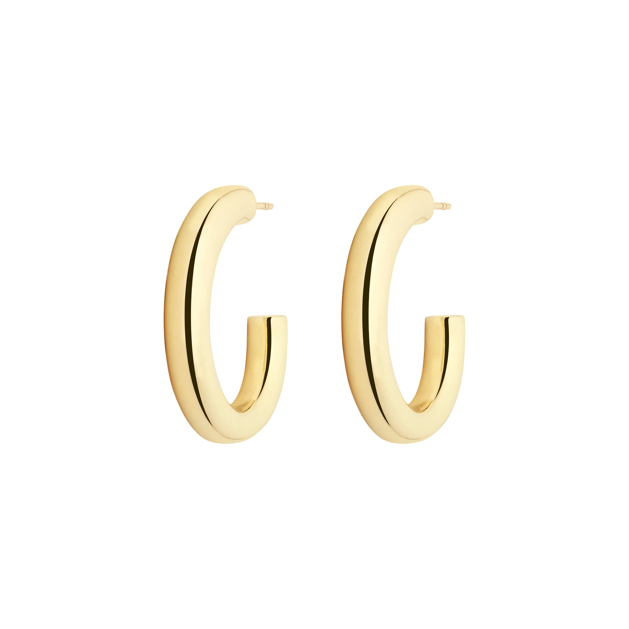 CURVED HOOP POLISHED GOLD LARGE – 79hour